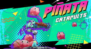 Pigñata catapults are one of our towers in our tower defense vr game: Captain ToonHead
